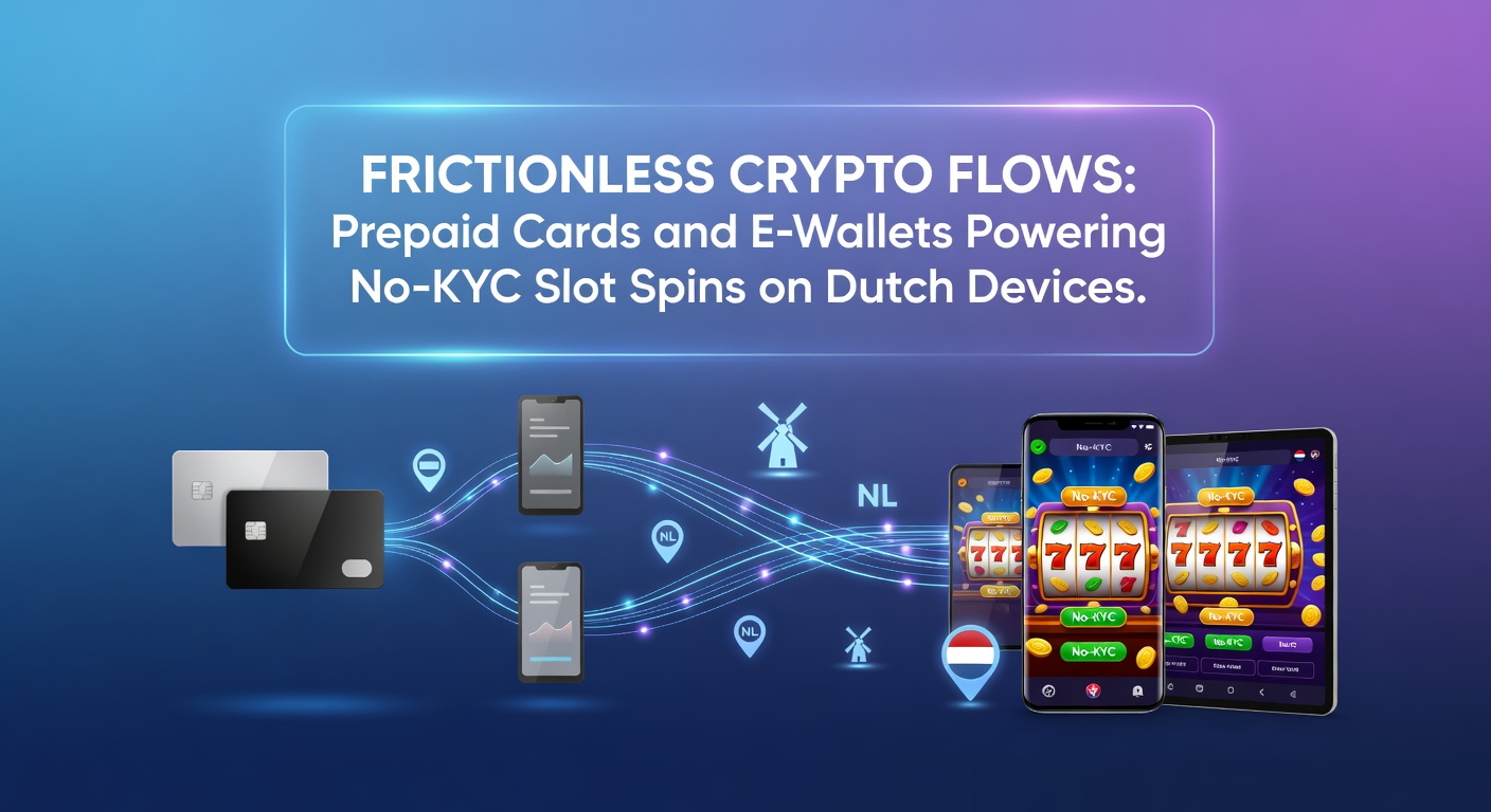 Grafische weergave van crypto-transacties via prepaid kaarten en e-wallets die naadloos slots activeren op mobiele Nederlandse devices