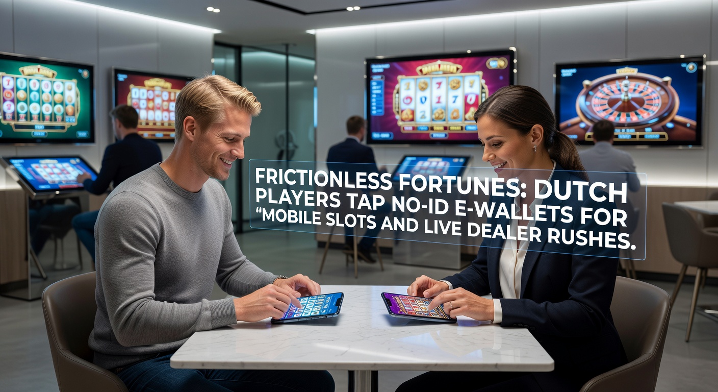 Nederlandse speler geniet van mobiele slots via e-wallet op smartphone, met live dealer in achtergrond