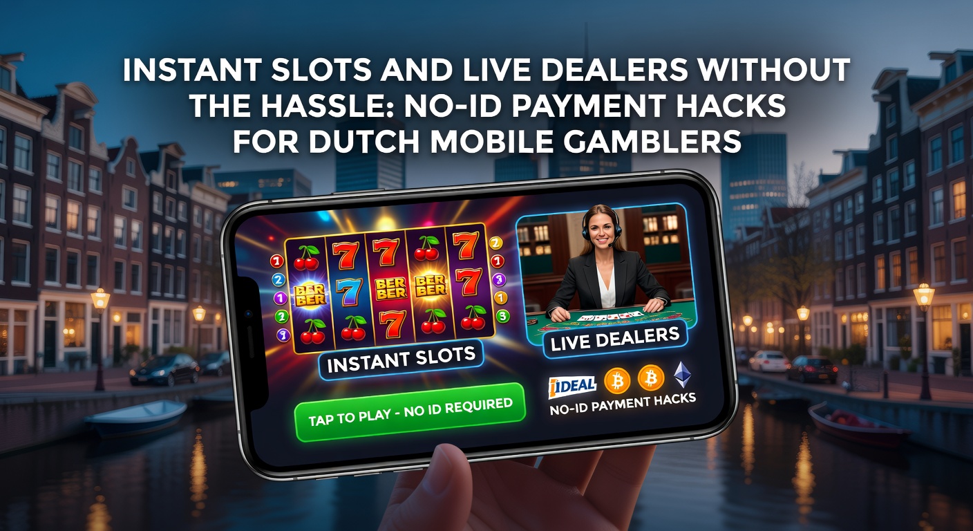 Nederlandse mobiele gokker geniet van instant slots en live dealers via snelle, ID-vrije betalingen op smartphone