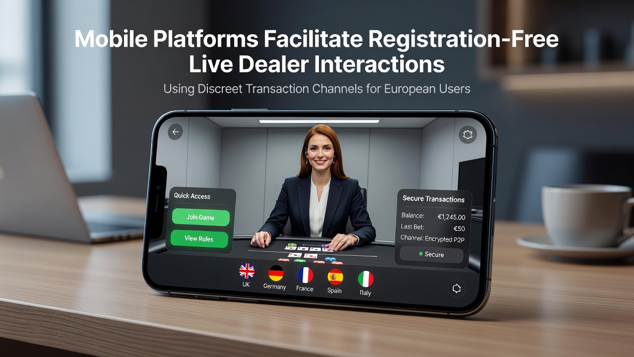 Mobiele platforms die registratievrije live dealer interacties via discrete transactiekanalen ondersteunen voor Europese gebruikers