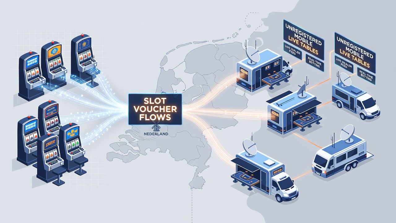 Mobiele live tables die via voucher flows worden ondersteund over internationale grenzen