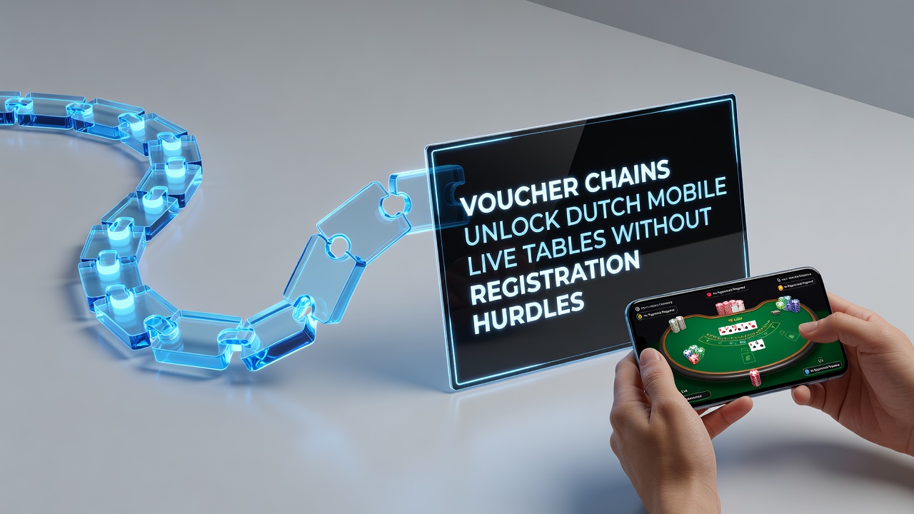 Illustratie van voucher ketens die mobiele live tafels in Nederland verbinden zonder registratie