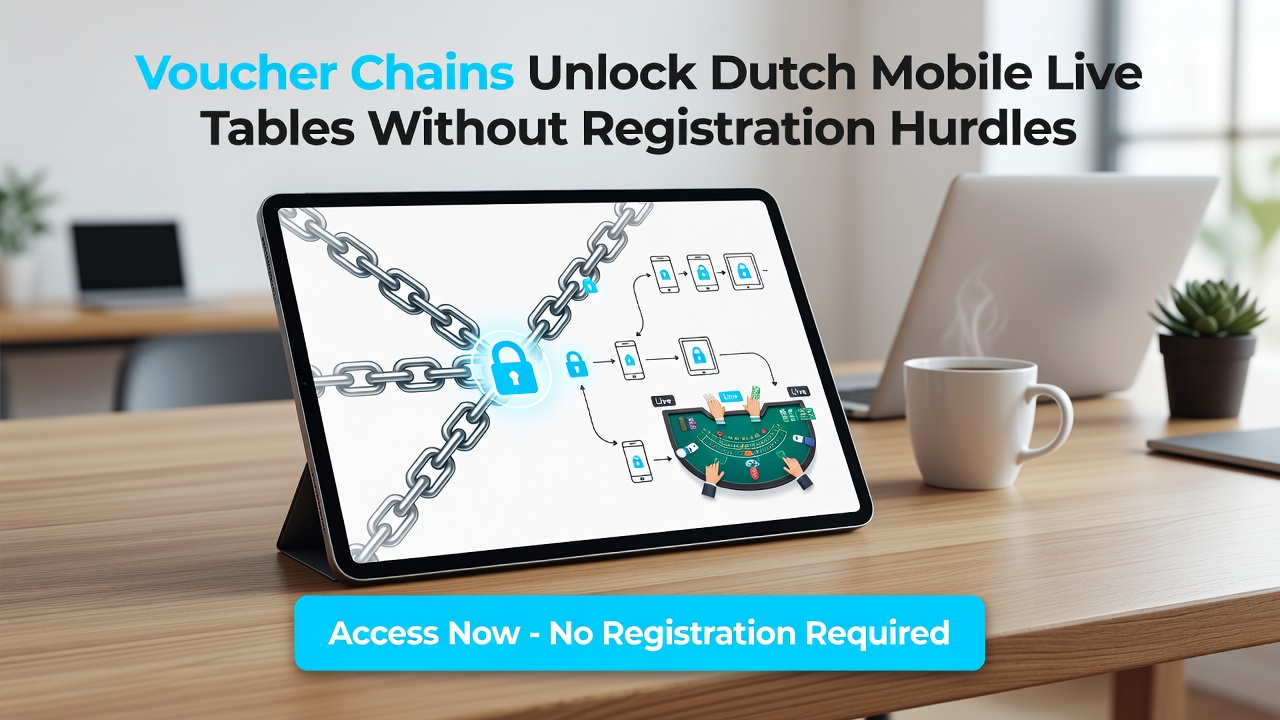 Diagram van mobiele live dealer interfaces die gekoppeld zijn aan voucher betalingen in Nederland