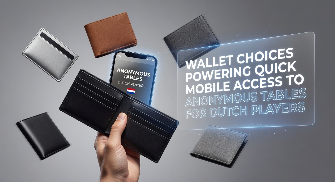 Verschillende digitale portemonnees op een mobiel scherm die snelle toegang tot anonieme tafels mogelijk maken